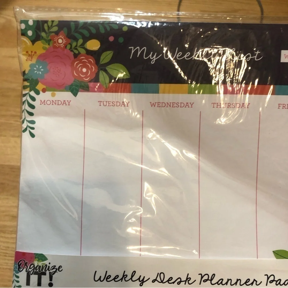 Weekly Desk Calendar Planner Pad Organizer NEW